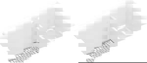 33-1/2 x 18-5/16 in. No-Hole Composite Double Bowl Undermount Kitchen Sink in Matte White